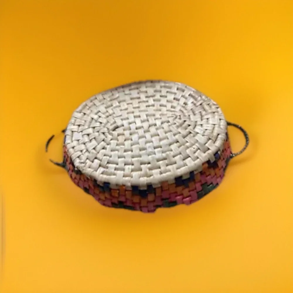 Beautiful Woven Multicolored‎ Storage Basket-14